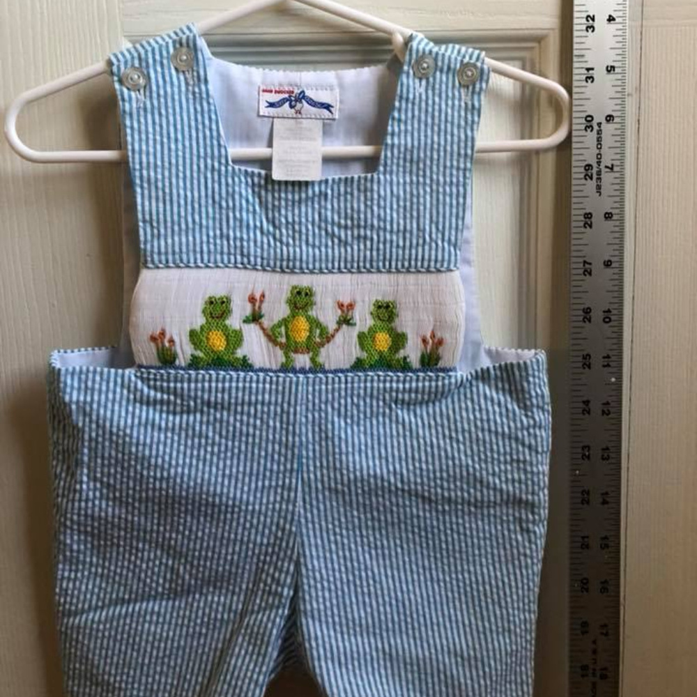 Baby boy seersucker & embroidered jumper